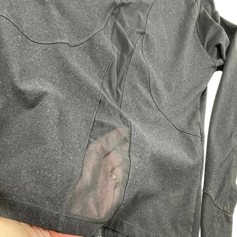 Ellen Tracy Active Zip Up Jacket Mesh Back Charcoal Size Small - Picture 10 of 10